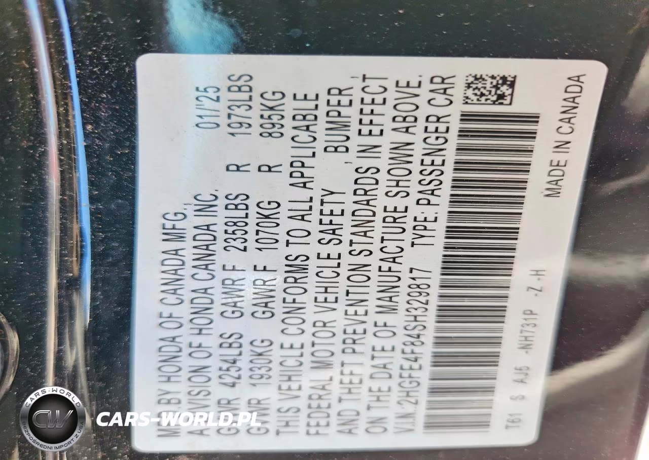 2025 Honda Civic Sport VIN:2HGFE4F84SH329817 - 13