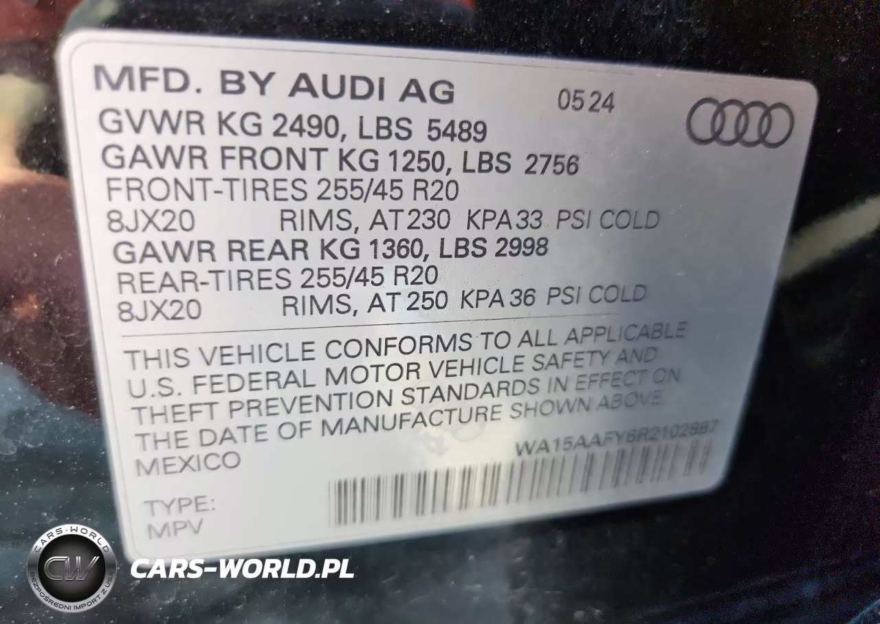 2024 Audi Q5 Sportback Prm Pls 45 VIN:WA15AAFY6R2102887 - 13