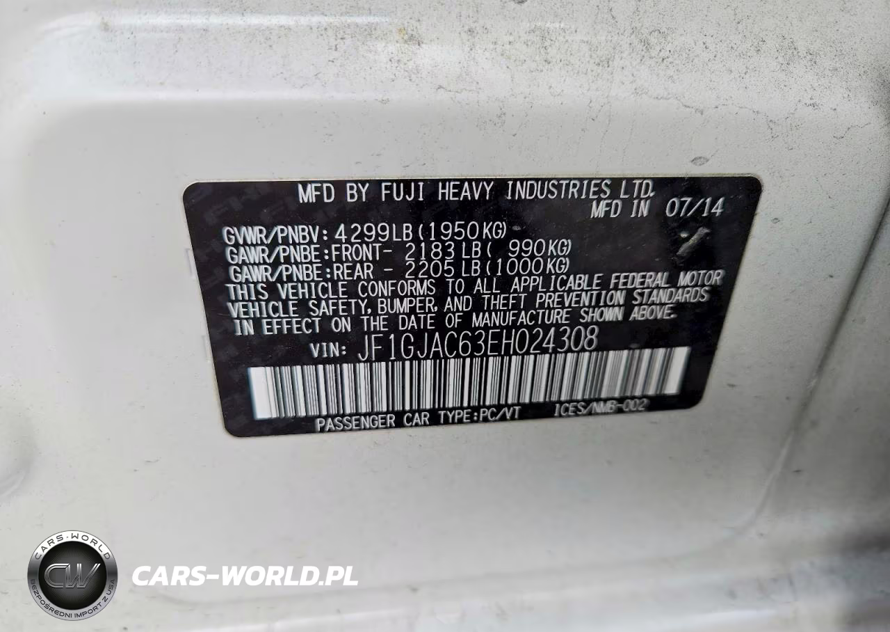 2014 Subaru Impreza Premium VIN:JF1GJAC63EH024308 - 12