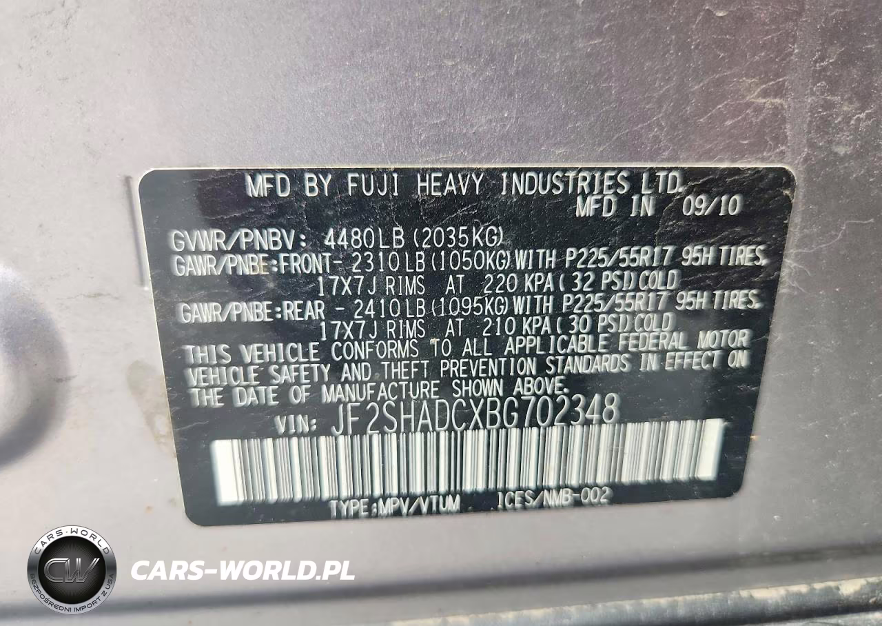2011 Subaru Forester 2.5X Premium VIN:JF2SHADCXBG702348 - 13