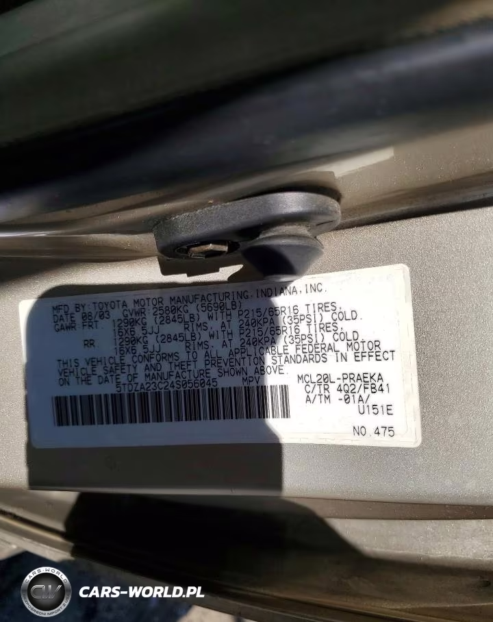 2004 Toyota Sienna Le 8 Passenger VIN:5TDZA23C24S056045 - 13