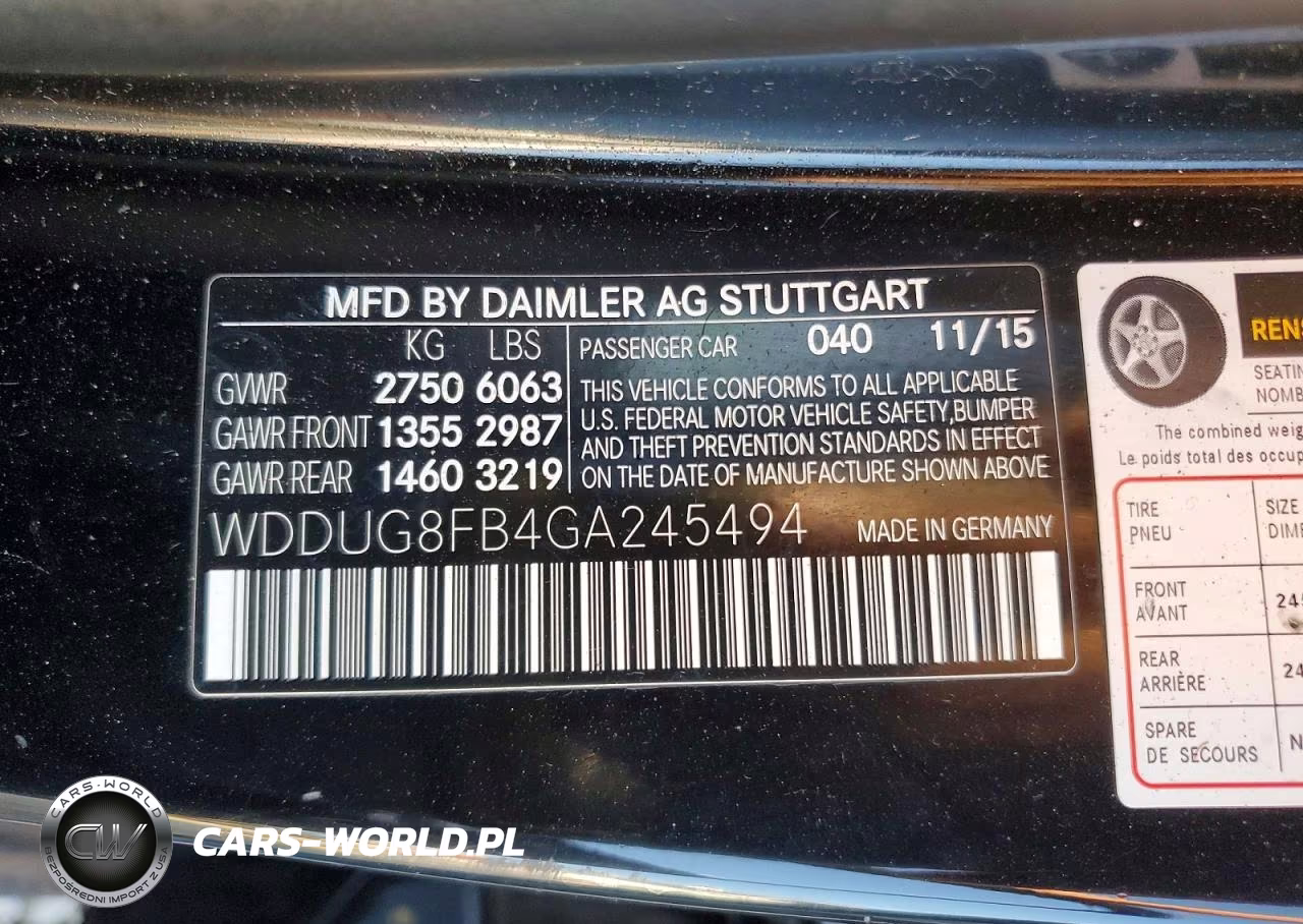 2016 Mercedes-Benz S 550 4Matic VIN:WDDUG8FB4GA245494 - 12