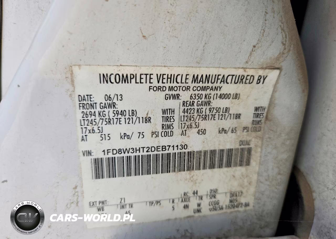 2013 Ford F350 Super Duty VIN:1FD8W3HT2DEB71130 - 12