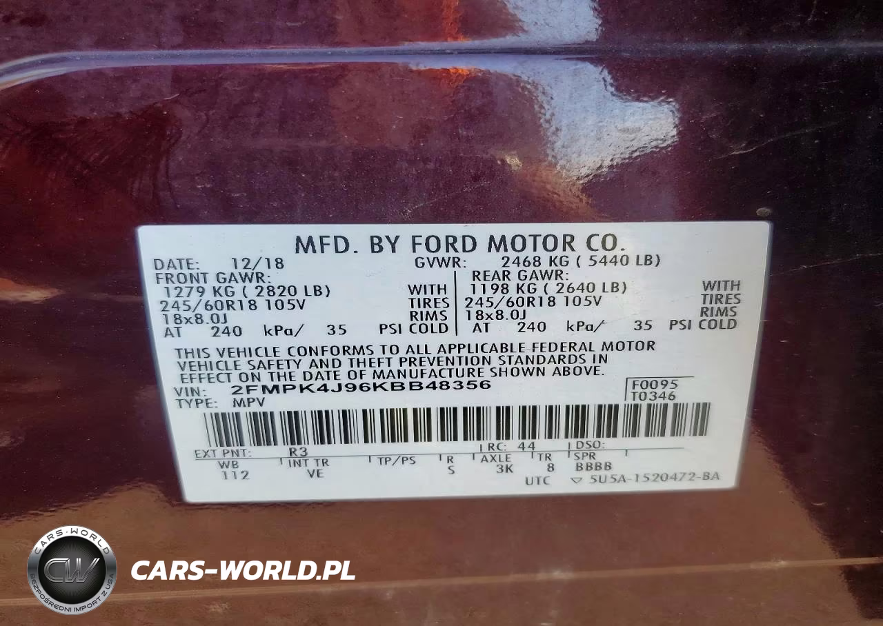 2019 Ford Edge Sel VIN:2FMPK4J96KBB48356 - 13