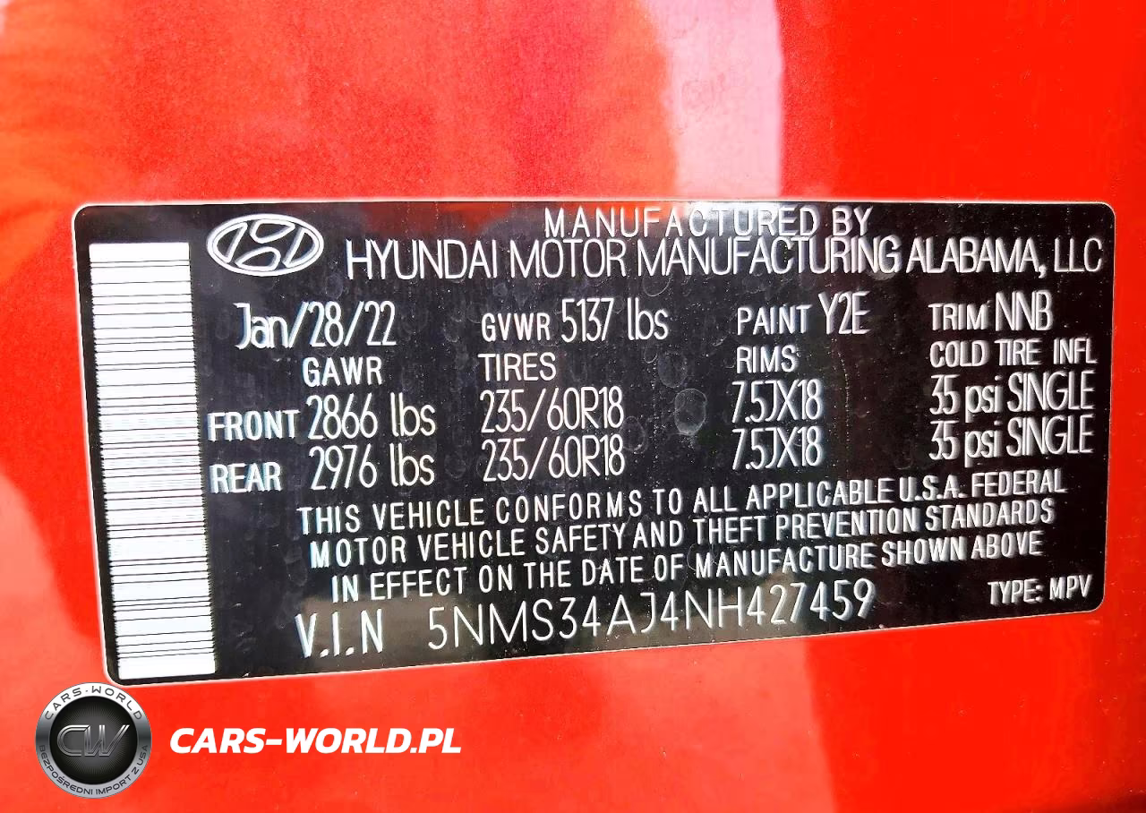2022 Hyundai Santa Fe Sel VIN:5NMS34AJ4NH427459 - 13