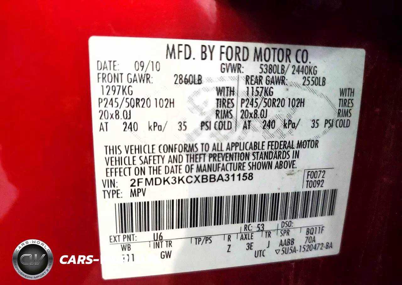 2011 Ford Edge Limited VIN:2FMDK3KCXBBA31158 - 14