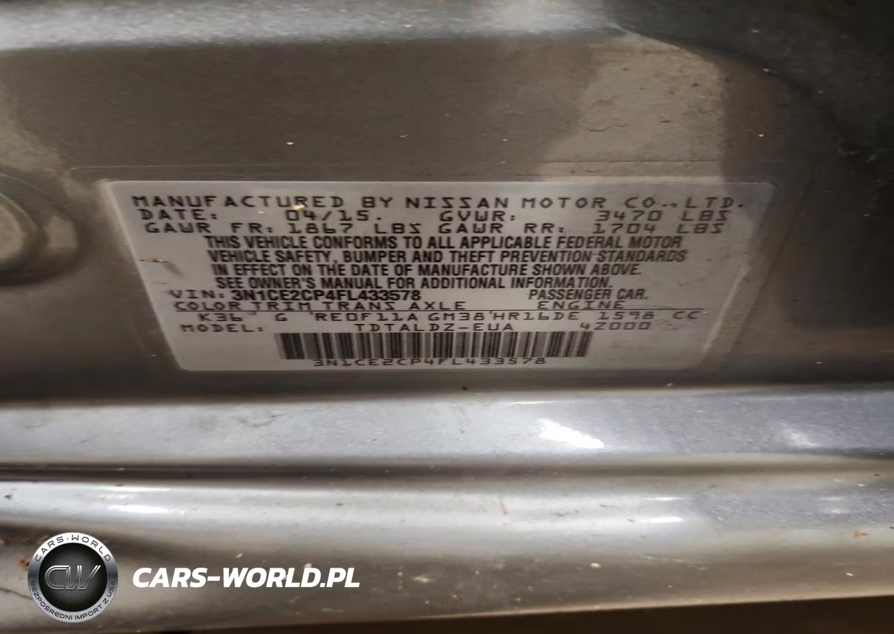 2015 Nissan Versa Note Sv VIN:3N1CE2CP4FL433578 - 12