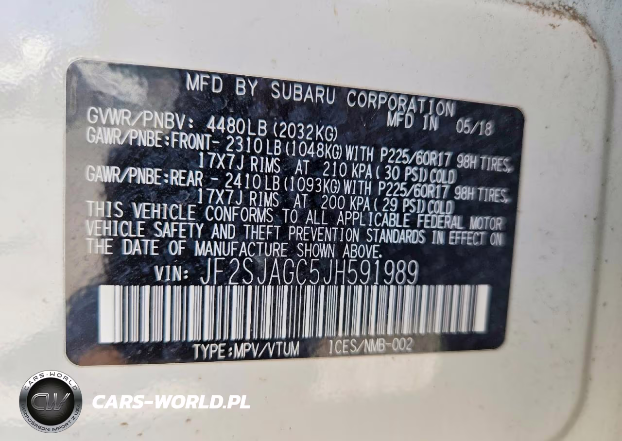 2018 Subaru Forester 2.5I Premium VIN:JF2SJAGC5JH591989 - 12
