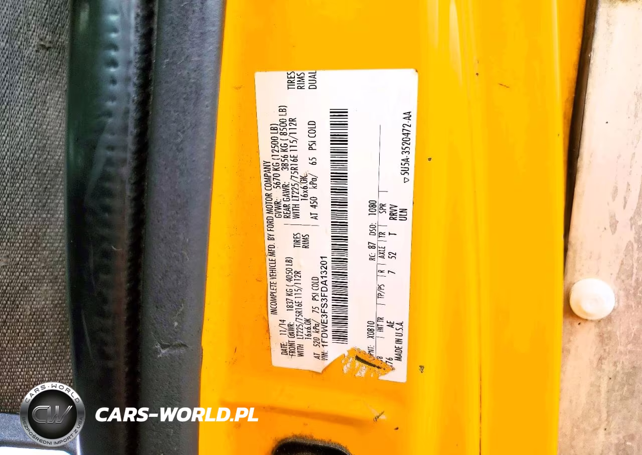 2015 Ford Econoline E350 Super Duty Cutaway Van VIN:1FDWE3FS3FDA13201 - 12