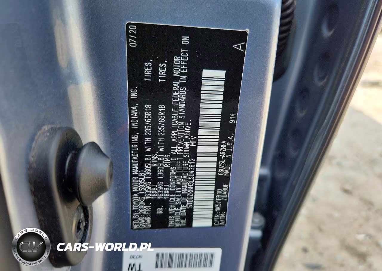 2020 Toyota Highlander Xle VIN:5TDGZRBH3LS043812 - 13