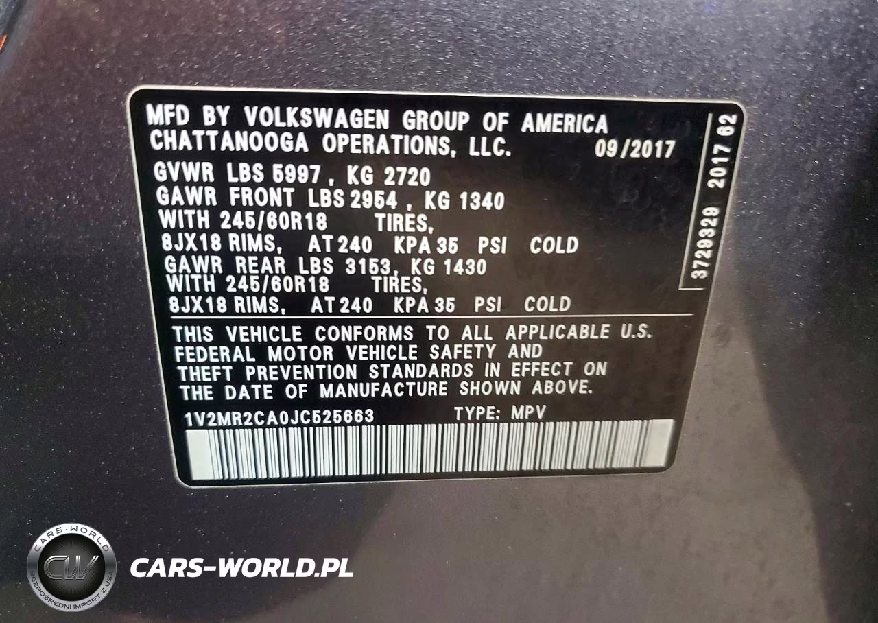 2018 Volkswagen Atlas Sel VIN:1V2MR2CA0JC525663 - 12