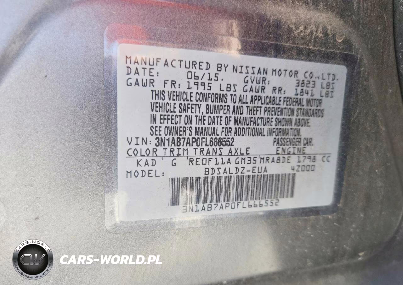 2015 Nissan Sentra Sv VIN:3N1AB7AP0FL666552 - 13