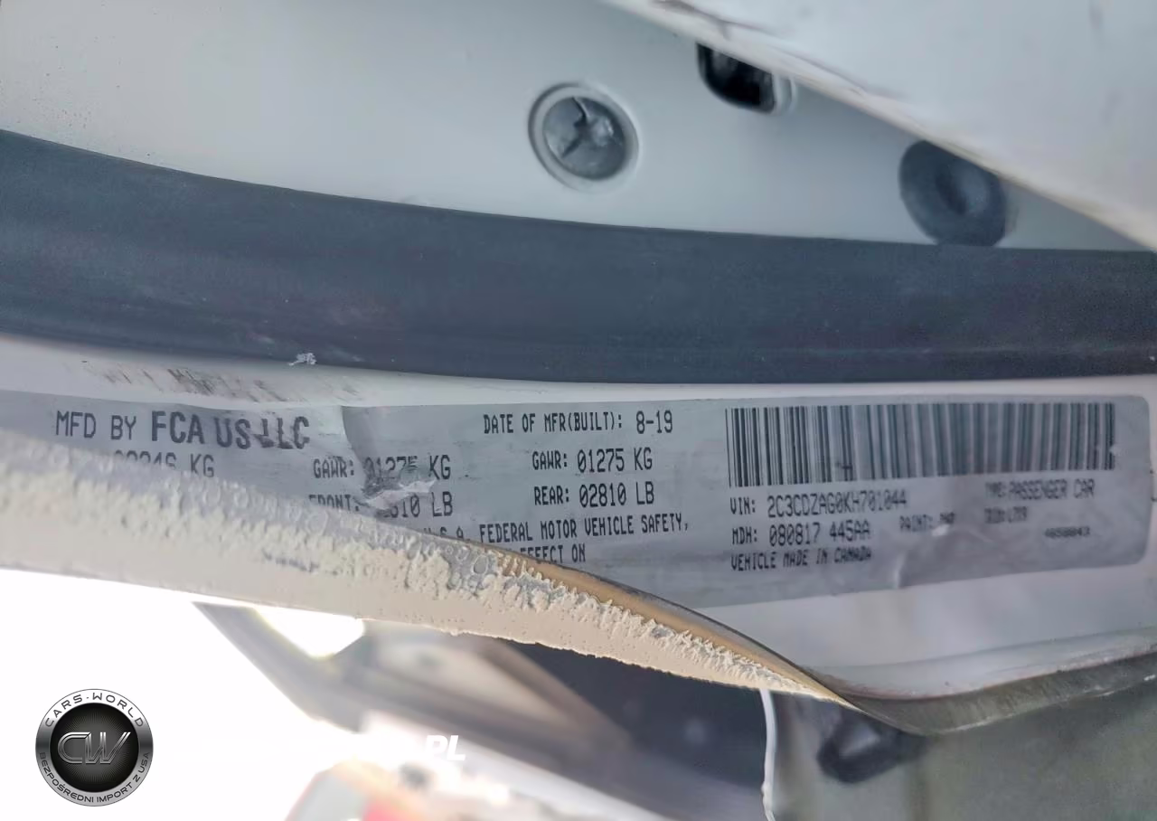 2019 Dodge Challenger Sxt VIN:2C3CDZAG0KH701044 - 12