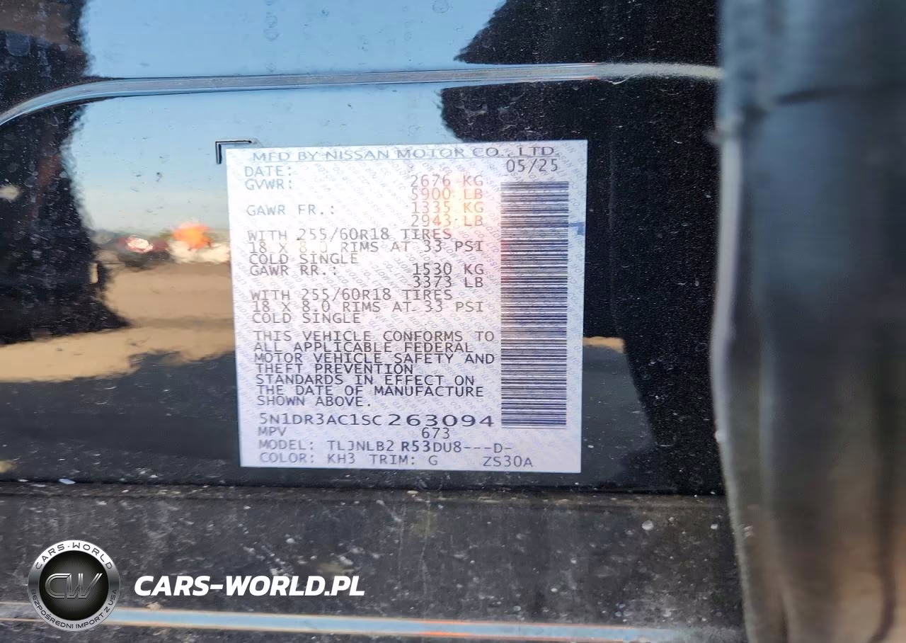 2025 Nissan Pathfinder S VIN:5N1DR3AC1SC263094 - 13