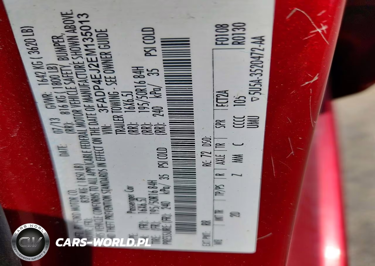 2014 Ford Fiesta Se VIN:3FADP4EJ2EM135013 - 12