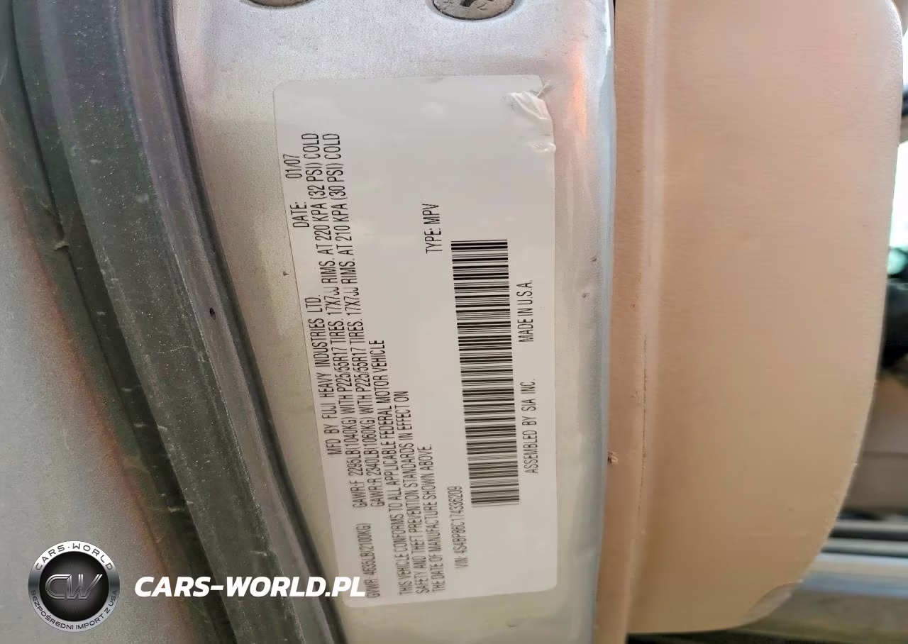 2007 Subaru Outback Outback 3.0R Ll Bean VIN:4S4BP86C174336209 - 13