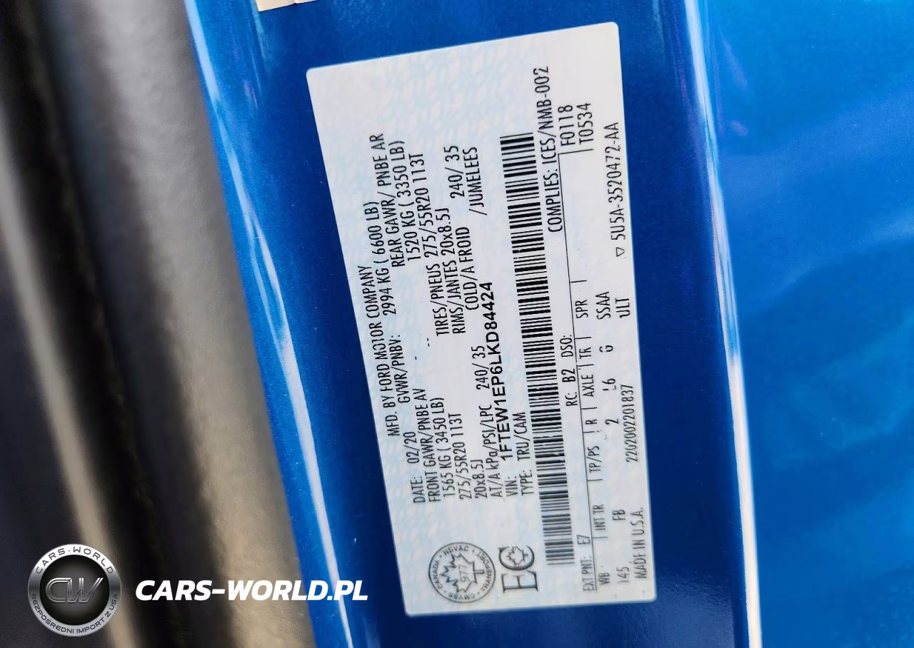 2020 Ford F150 Supercrew VIN:1FTEW1EP6LKD84424 - 12