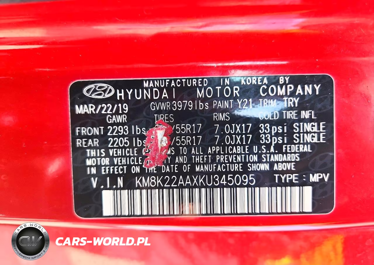 2019 Hyundai Kona Sel VIN:KM8K22AAXKU345095 - 13