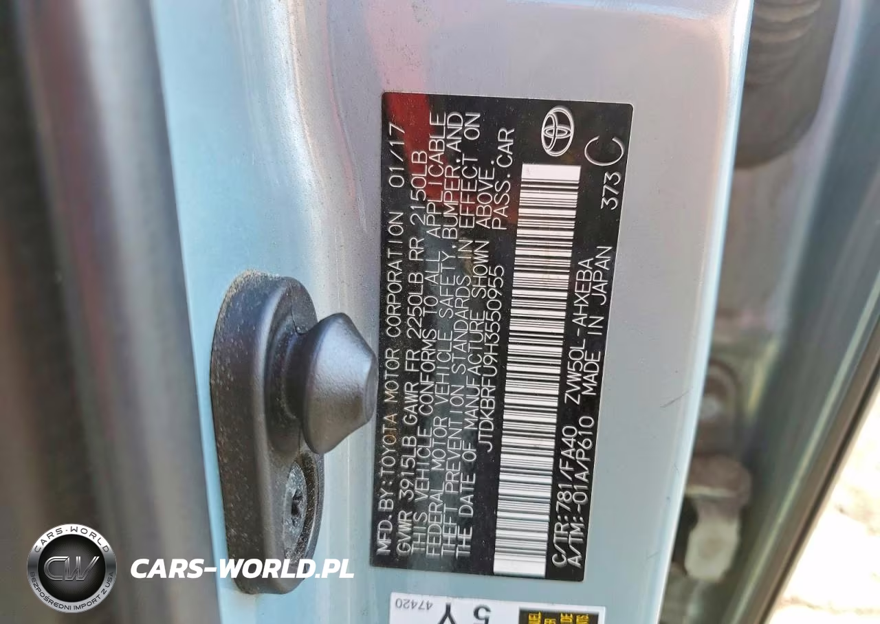 2017 Toyota Prius Two VIN:JTDKBRFU9H3550955 - 13