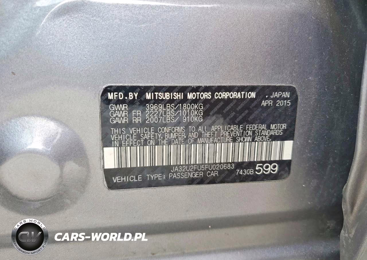 2015 Mitsubishi Lancer Es VIN:JA32U2FU5FU020683 - 12