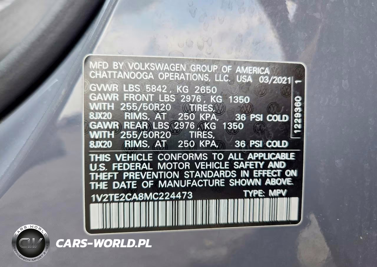 2021 Volkswagen Atlas Cross Sport Sel Premium VIN:1V2TE2CA8MC224473 - 12