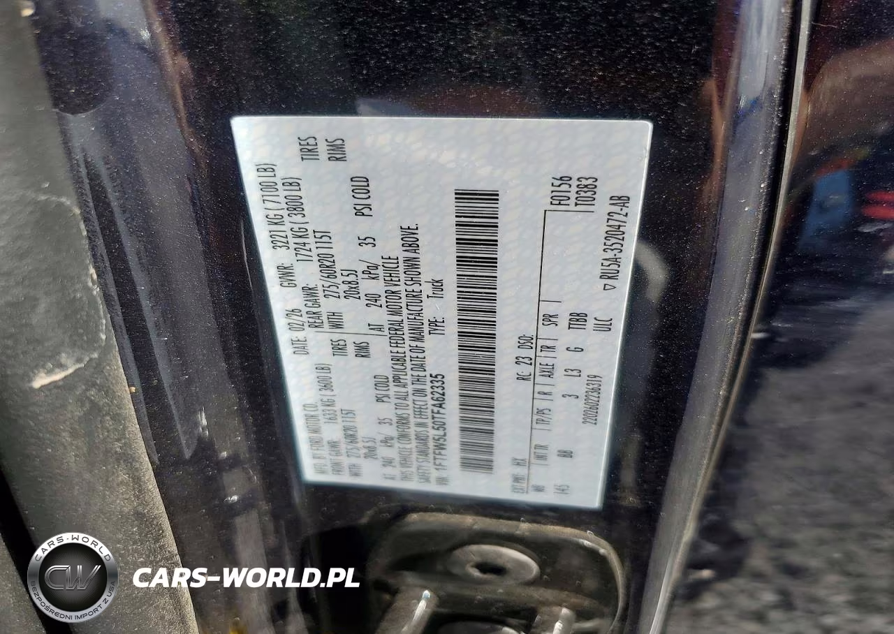 2026 Ford F150 Lariat VIN:1FTFW5L50TFA62335 - 13