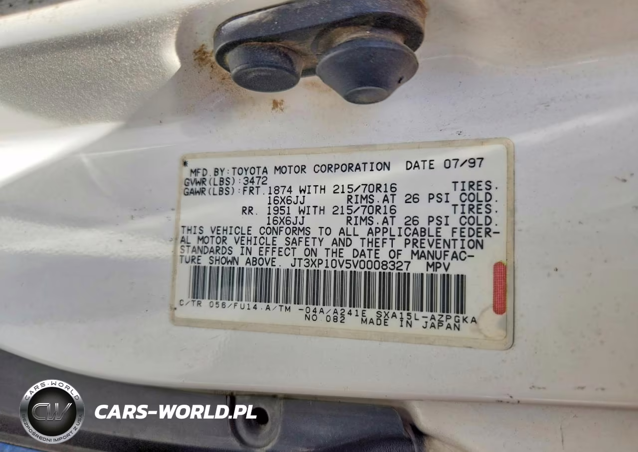 1997 Toyota Rav4 Base VIN:JT3XP10V5V0008327 - 12