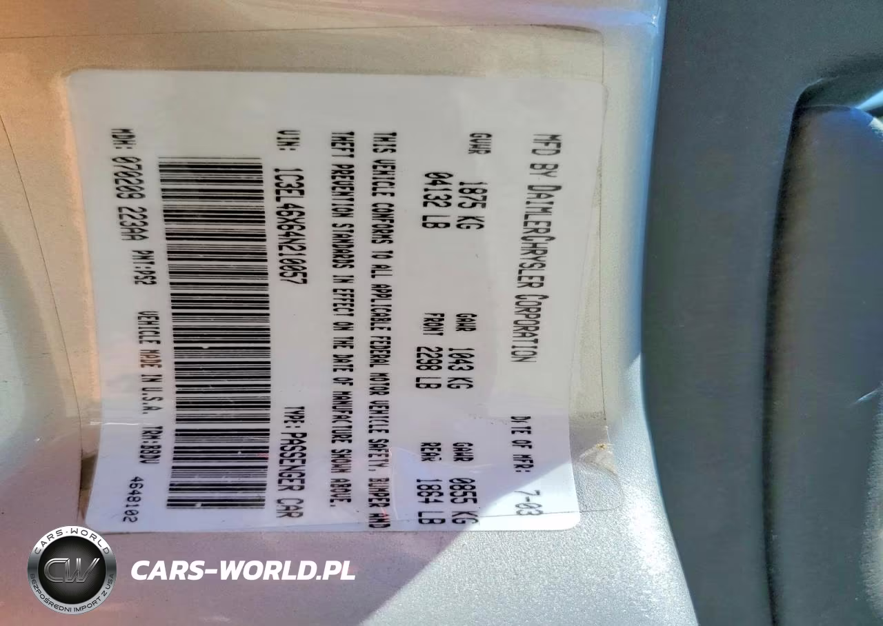 2004 Chrysler Sebring Lx VIN:1C3EL46X64N210057 - 12