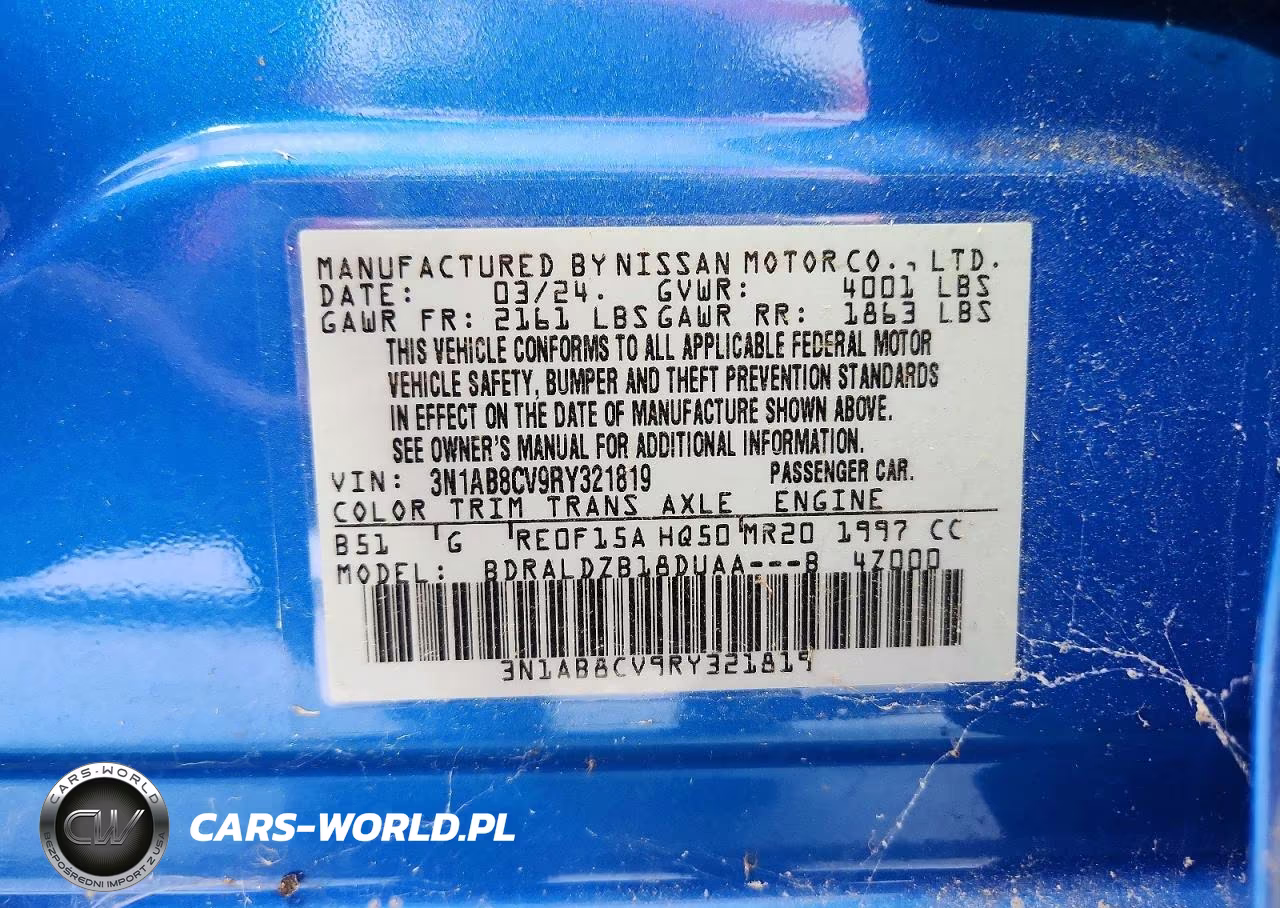 2024 Nissan Sentra Sv VIN:3N1AB8CV9RY321819 - 12