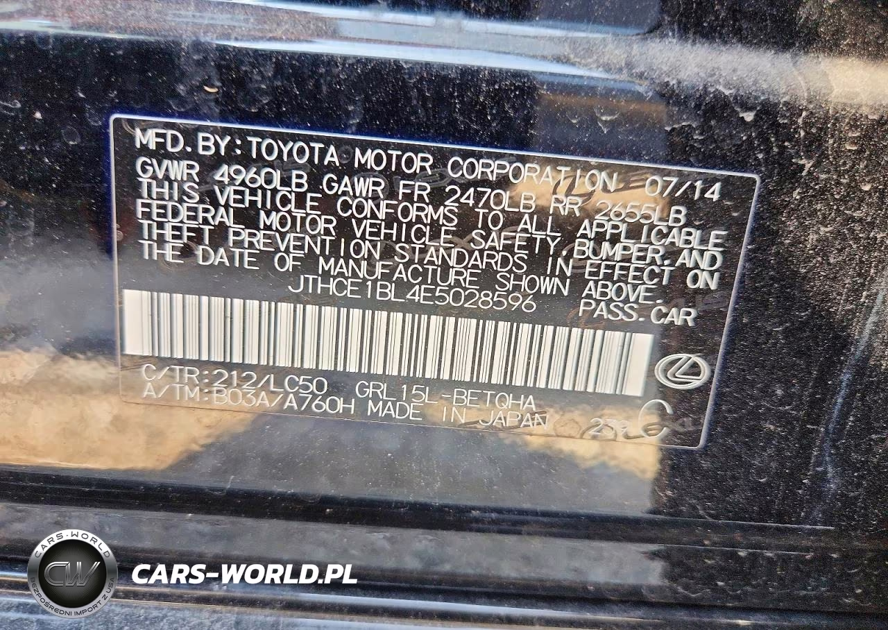 2014 Lexus Gs 350 VIN:JTHCE1BL4E5028596 - 12