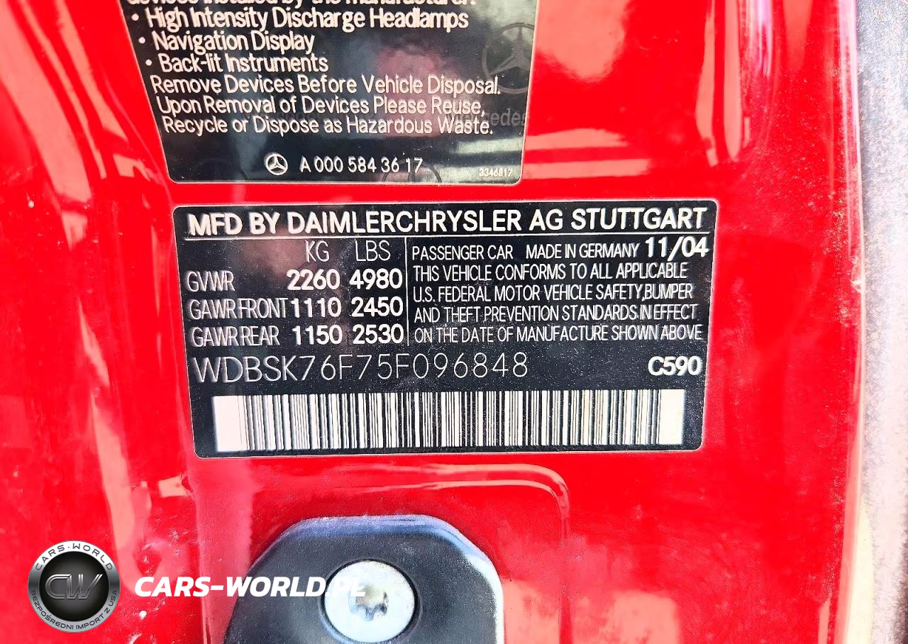 2005 Mercedes-Benz Sl 600 VIN:WDBSK76F75F096848 - 13