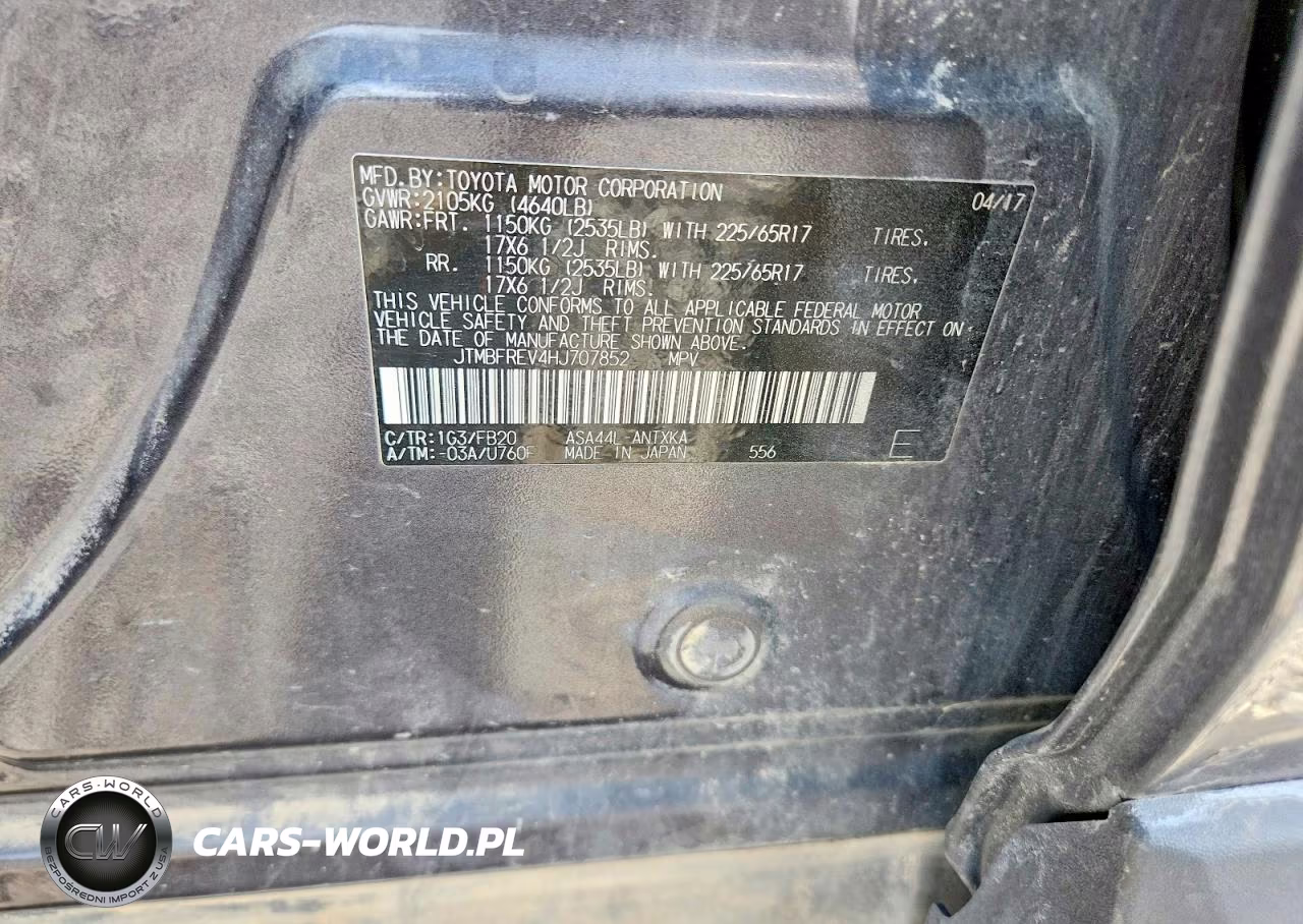 2017 Toyota Rav4 Le VIN:JTMBFREV4HJ707852 - 12