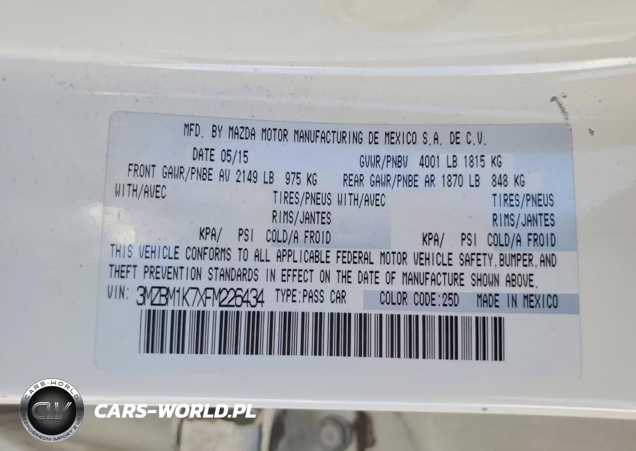 2015 Mazda 3 Sport VIN:3MZBM1K7XFM226434 - 12