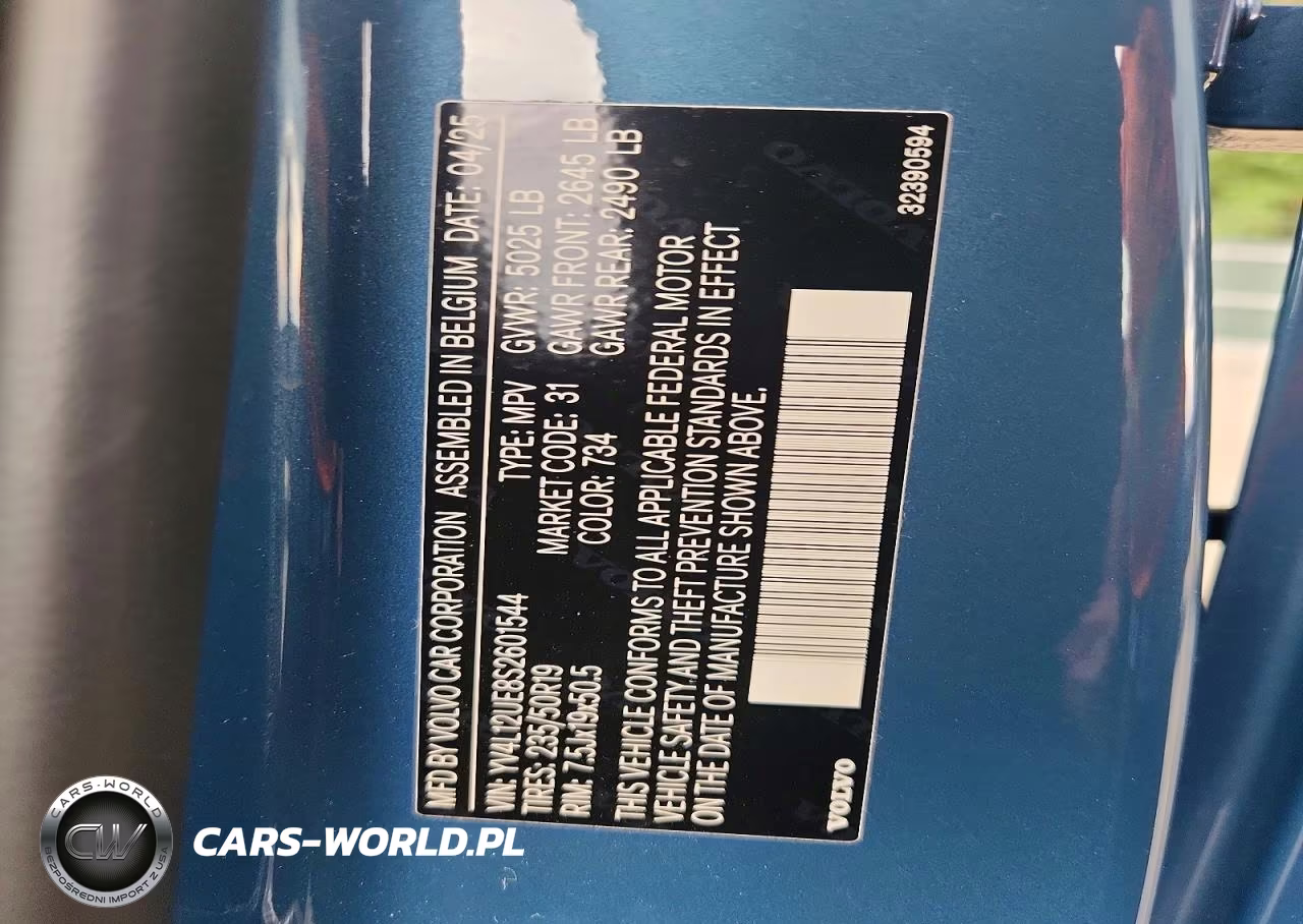 2025 Volvo Xc40 Plus VIN:YV4L12UE8S2601544 - 12