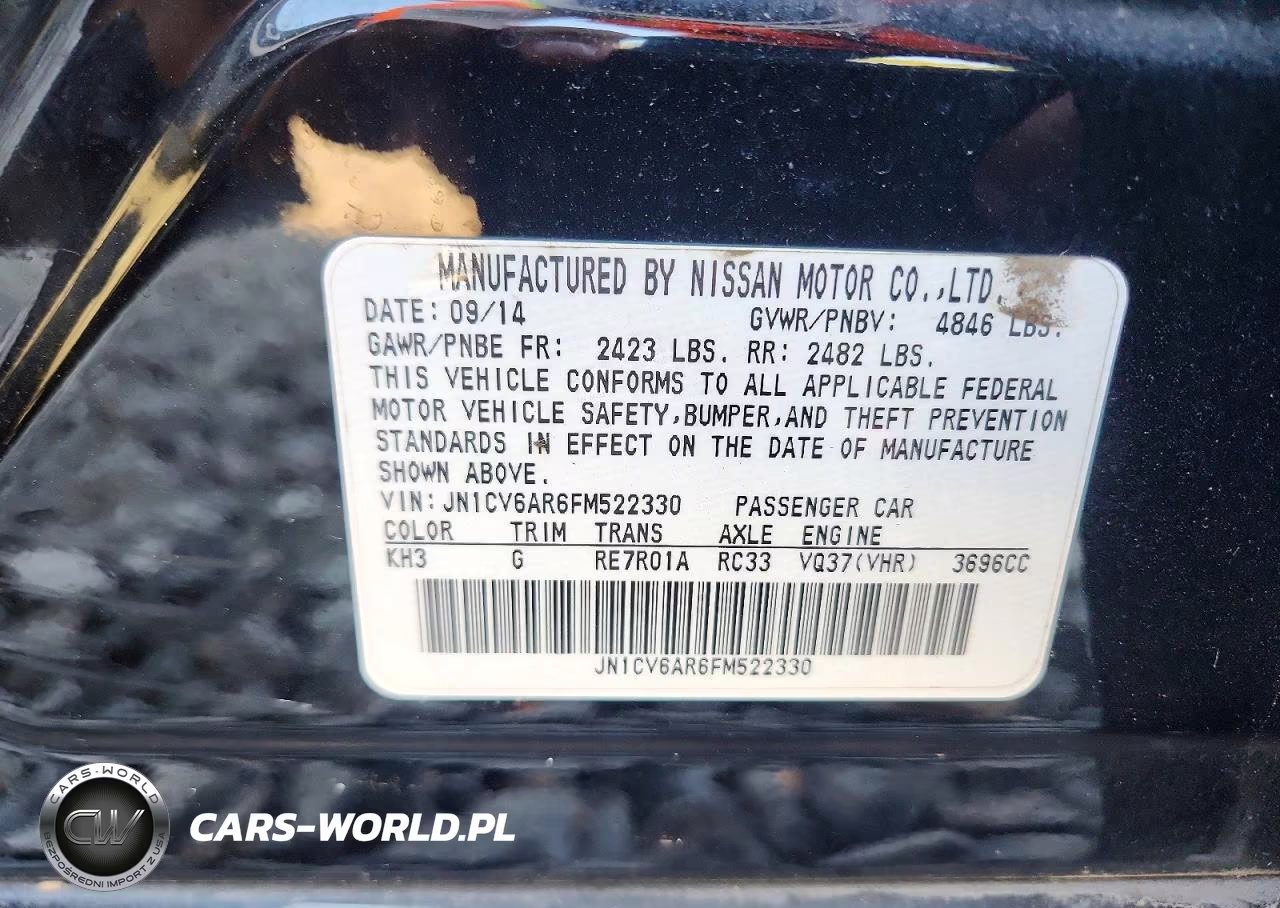 2015 Infiniti Q40 Base VIN:JN1CV6AR6FM522330 - 12