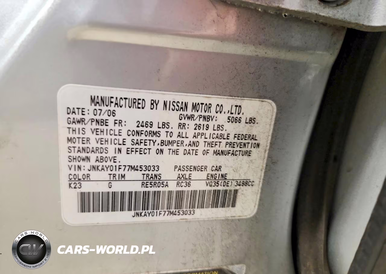 2007 Infiniti M35 X VIN:JNKAY01F77M453033 - 12