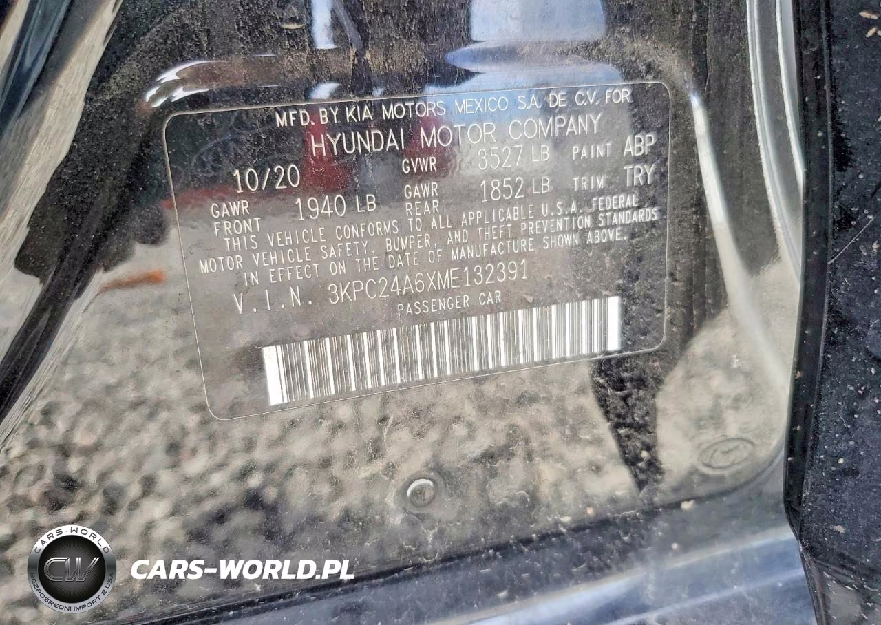 2021 Hyundai Accent Se VIN:3KPC24A6XME132391 - 12