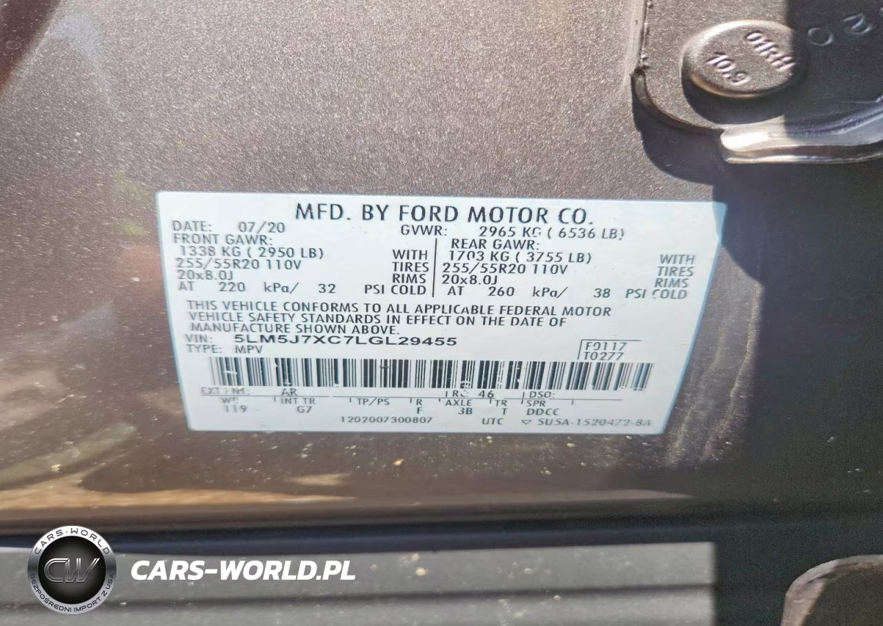 2020 Lincoln Aviator Reserve VIN:5LM5J7XC7LGL29455 - 13