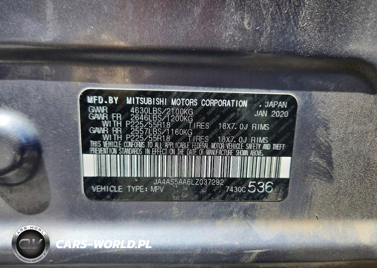 2020 Mitsubishi Eclipse Cross VIN:JA4AS5AA6LZ037292 - 13