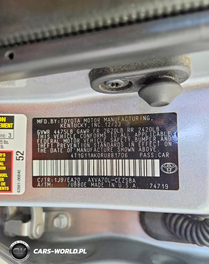 2024 Toyota Camry Se VIN:4T1G11AK0RU881706 - 12