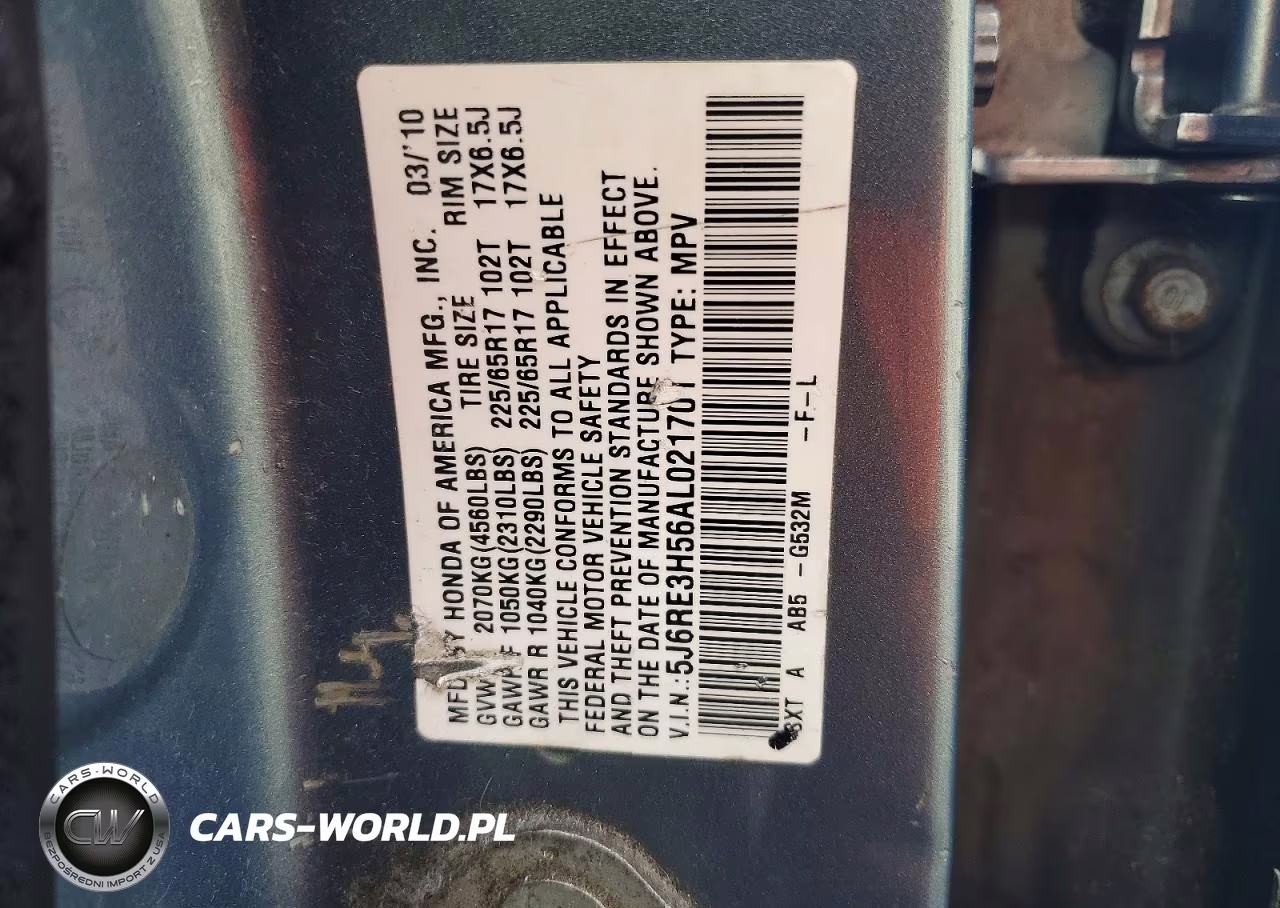 2010 Honda Cr-V Ex VIN:5J6RE3H56AL021701 - 13