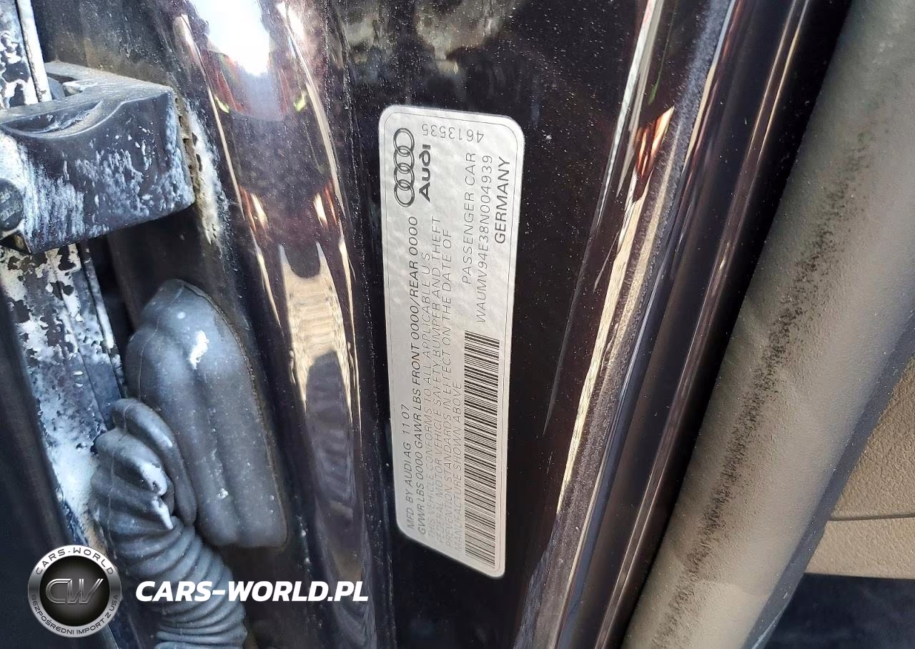 2008 Audi A8 L Quattro VIN:WAUMV94E38N004939 - 13