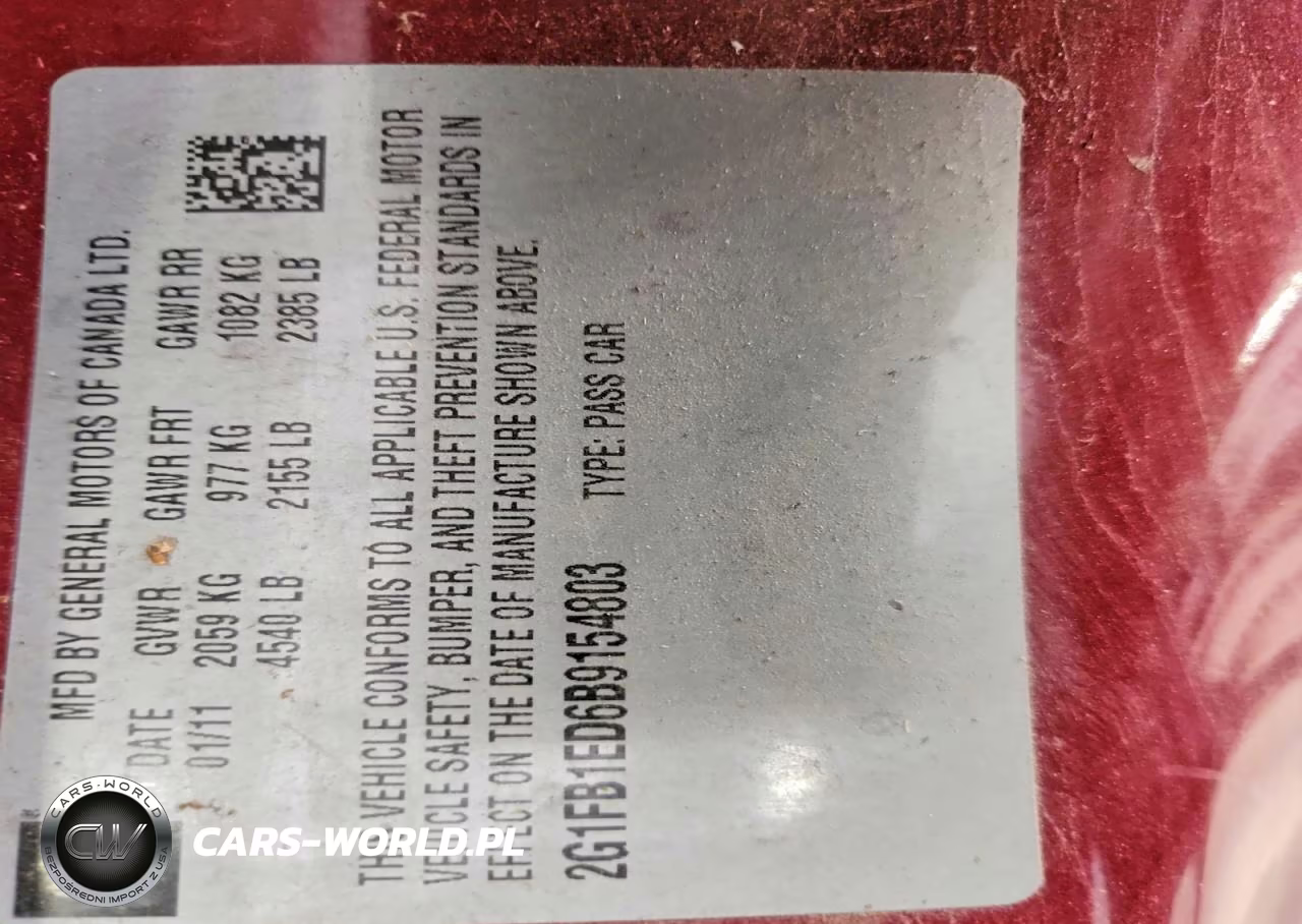 2011 Chevrolet Camaro Lt VIN:2G1FB1ED6B9154803 - 12