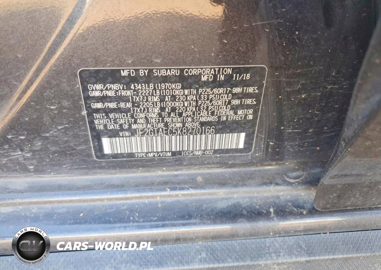 2019 Subaru Crosstrek Premium VIN:JF2GTAEC5K8270166 - 12