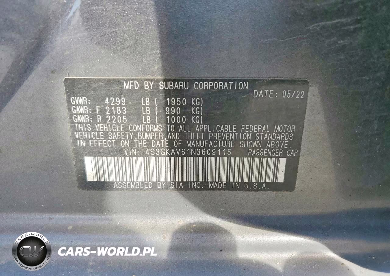 2022 Subaru Impreza Premium VIN:4S3GKAV61N3609115 - 12