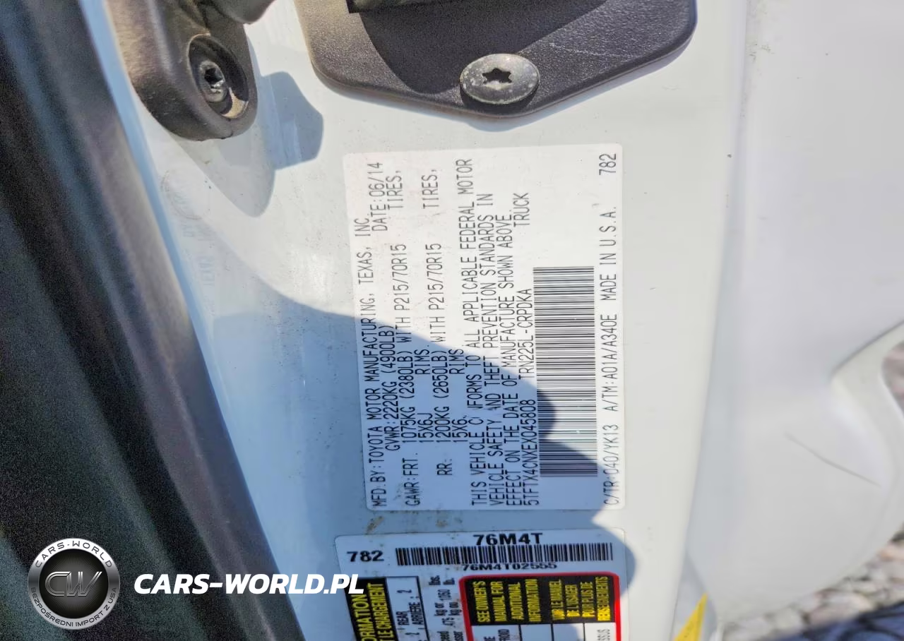 2014 Toyota Tacoma Base VIN:5TFTX4CNXEX045808 - 12