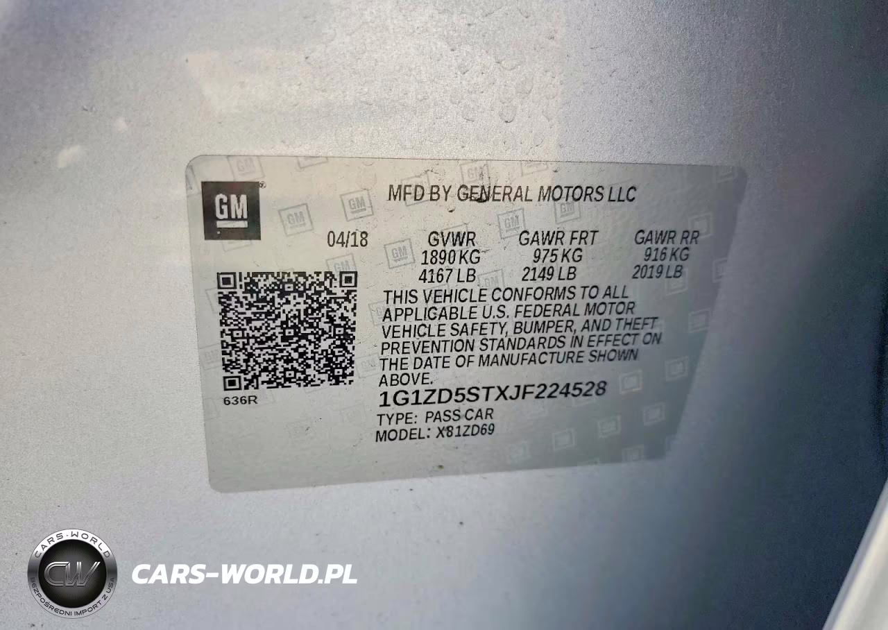 2018 Chevrolet Malibu Lt VIN:1G1ZD5STXJF224528 - 13