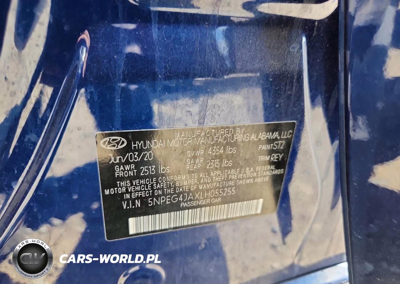 2020 Hyundai Sonata Se VIN:5NPEG4JAXLH055255 - 12