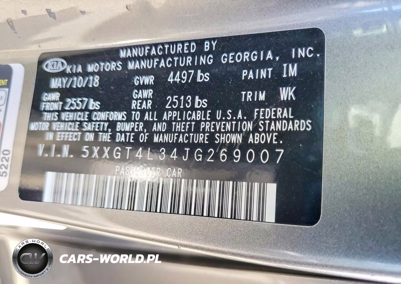 2018 Kia Optima Lx VIN:5XXGT4L34JG269007 - 13