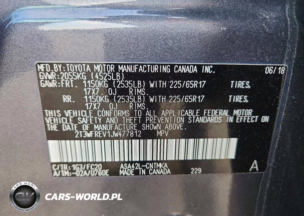 2018 Toyota Rav4 Xle VIN:2T3WFREV1JW477812 - 14